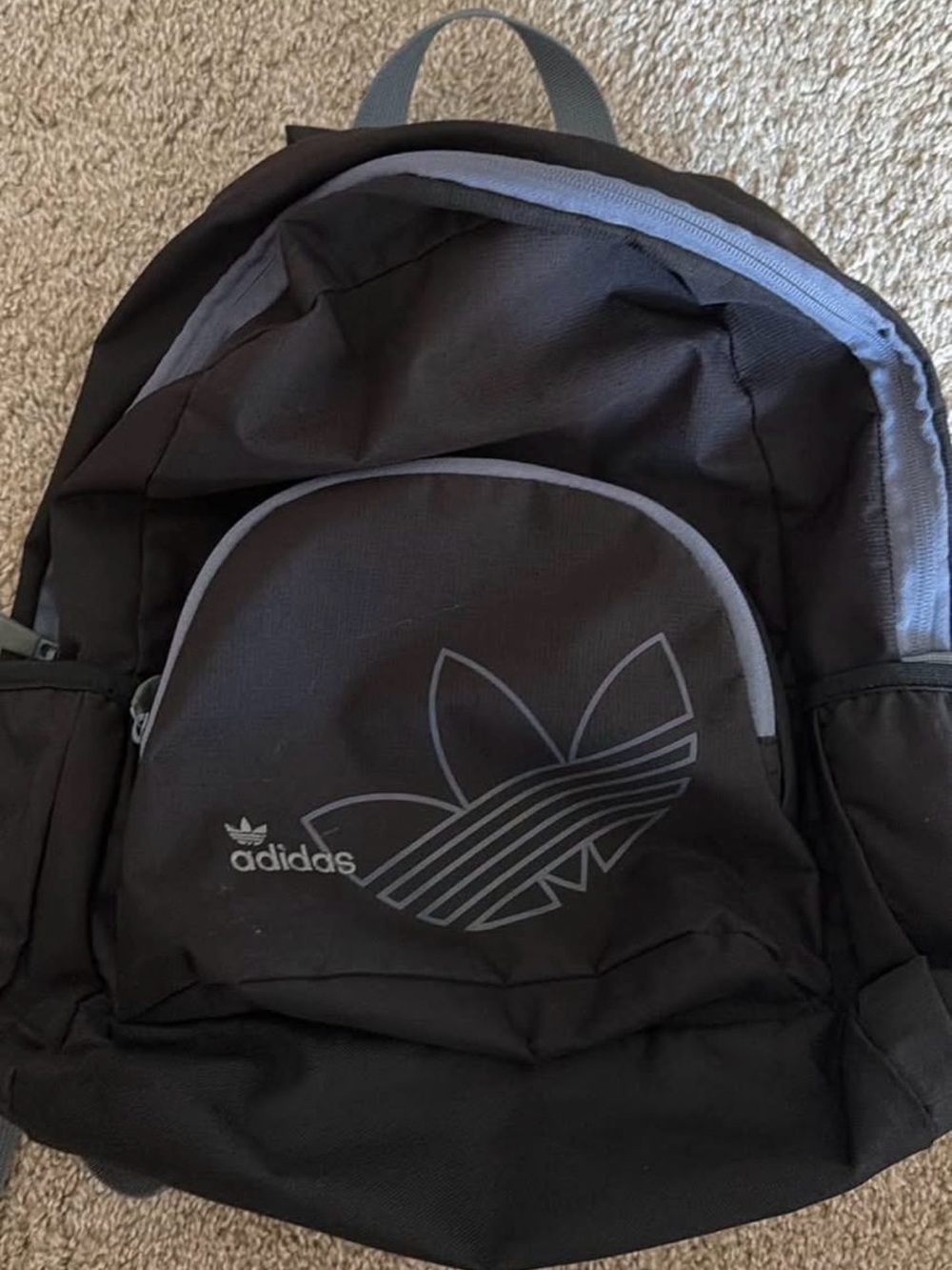 adidas Black Backpack with Light Gray Accents